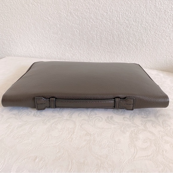 Serapian brown Leather Document laptop Case - Picture 6 of 12